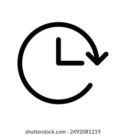 Marca de logotipo lineal de icono de historia en blanco y negro