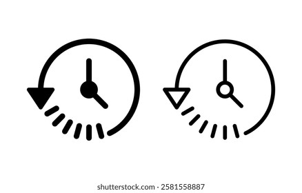 History icon logo design. recent event history sign and symbol