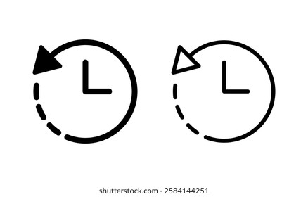 History icon logo design. recent event history sign and symbol