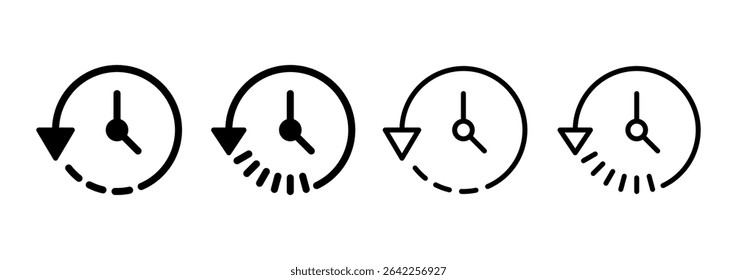 History icon logo design. recent event history sign and symbol