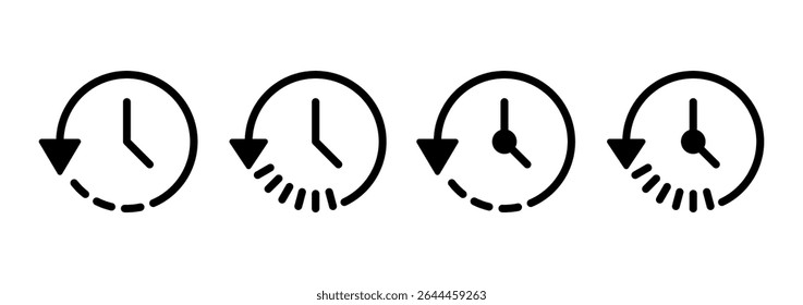 History icon logo design. recent event history sign and symbol