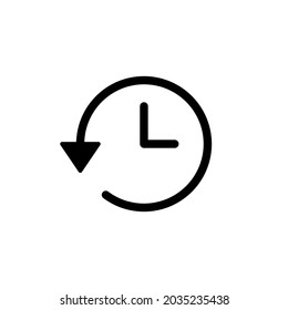 History icon. recent event history sign and symbol