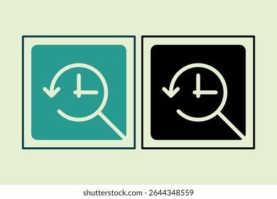 History icon. icon related to UI elements. suitable for web site, app, user interfaces,element, printable etc. solid icon style. simple vector design editable