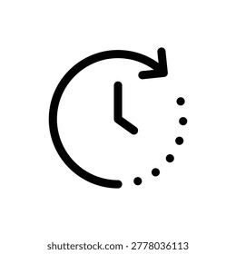 History icon representing time management and backup process
