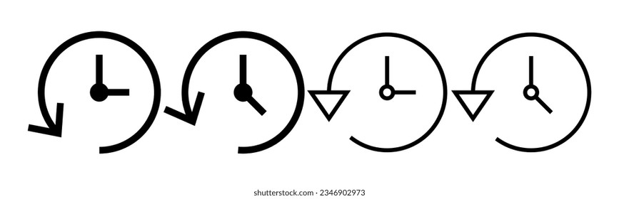 History icon set  illustration. recent event history sign and symbol