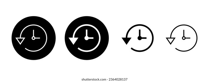 History icon set  illustration. recent event history sign and symbol