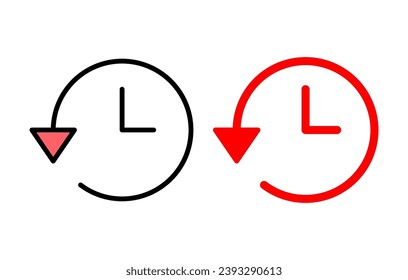 History icon set  illustration. recent event history sign and symbol