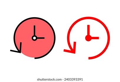 History icon set  illustration. recent event history sign and symbol