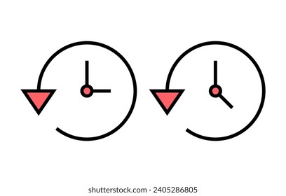History icon set  illustration. recent event history sign and symbol