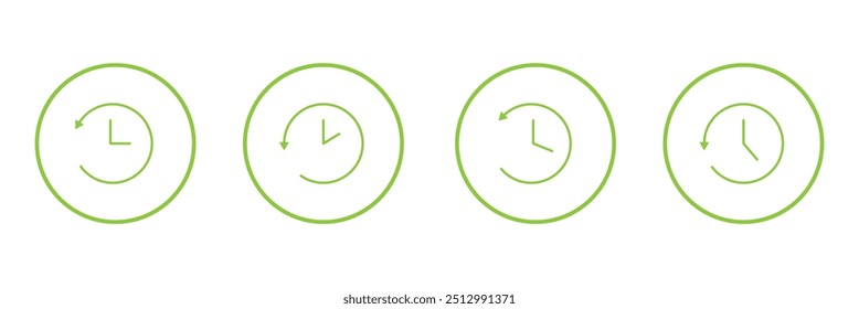 History icon set illustration. recent event history sign and symbol