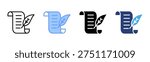 History icon set multiple style collection