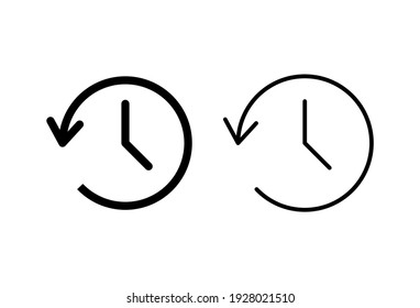 History icon set. recent event history