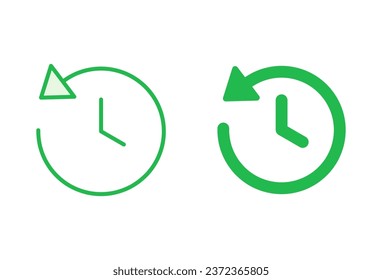 History icon set. recent event history