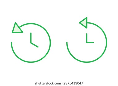 History icon set. recent event history