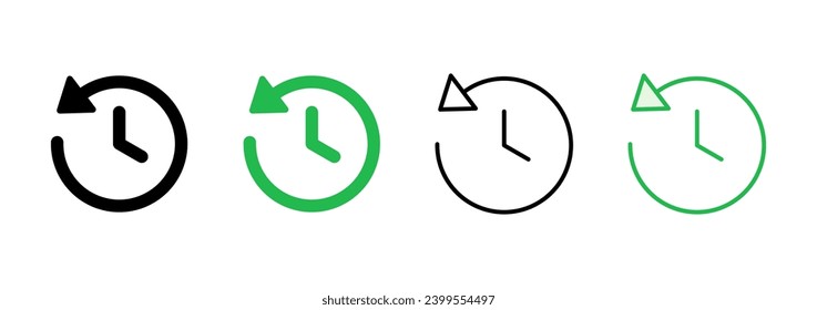 Conjunto de iconos de historial. historial de eventos recientes
