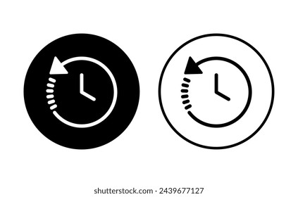 History icon set. recent event history