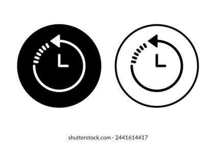 History icon set. recent event history