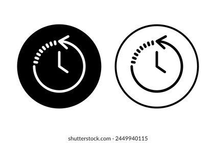 History icon set. recent event history