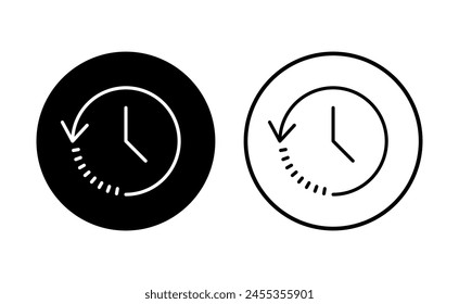 Conjunto de iconos de historial. historial de eventos recientes