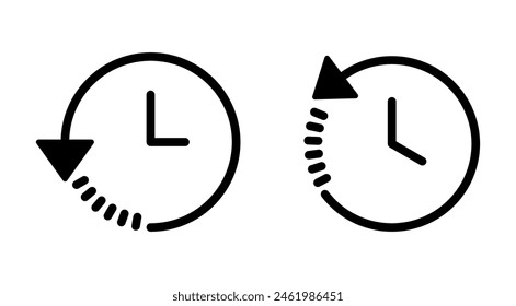 History icon set. recent event history