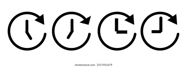 Conjunto de iconos de historia. logotipo de símbolo de historia de eventos recientes.