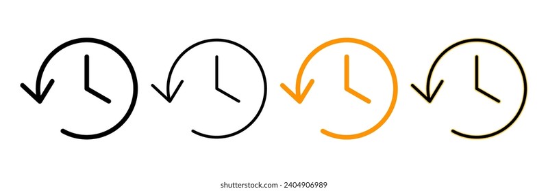 vector conjunto de iconos de historial. símbolo y signo del historial de eventos recientes