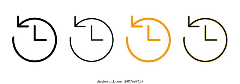 History icon set vector. recent event history sign and symbol