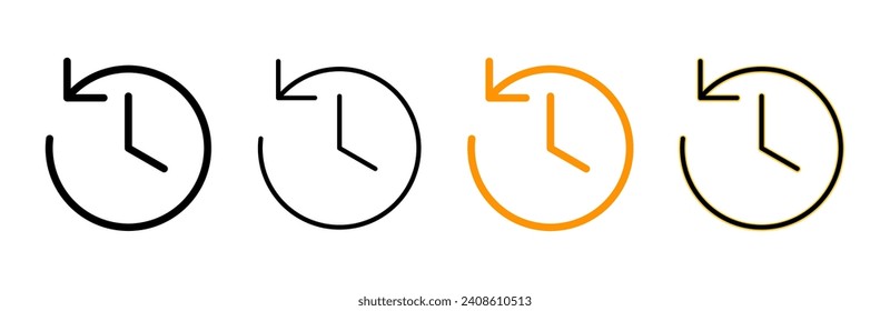 History icon set vector. recent event history sign and symbol