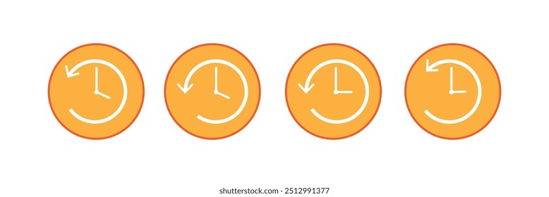 History icon set vector. recent event history sign and symbol