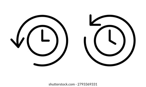 History icon set vector. recent event history sign and symbol