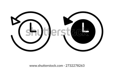 History icon set vector. recent event history sign and symbol