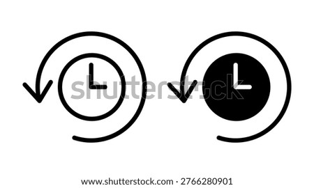 History icon set vector. recent event history sign and symbol