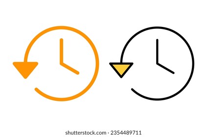 Icono de historial establecido para la aplicación web y móvil. símbolo y signo del historial de eventos recientes