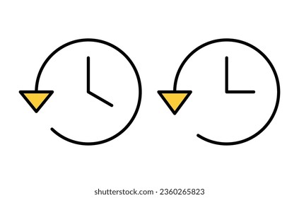 Icono de historial establecido para la aplicación web y móvil. símbolo y signo del historial de eventos recientes