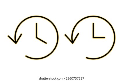 History icon set for web and mobile app. recent event history sign and symbol