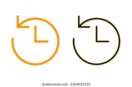 Icono de historial establecido para la aplicación web y móvil. símbolo y signo del historial de eventos recientes