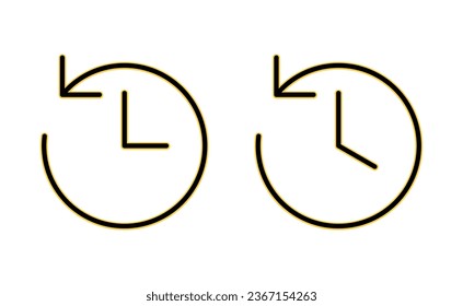 History icon set for web and mobile app. recent event history sign and symbol