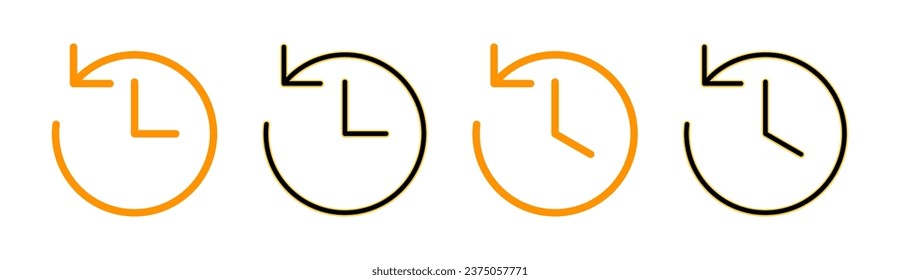 History icon set for web and mobile app. recent event history sign and symbol
