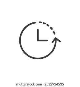 Ícone de histórico Contorno simples do logotipo do vetor