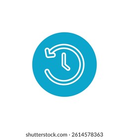 history icon Simple thin line stroke vector