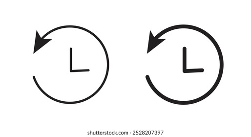 History icon in solid and stroke style.