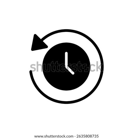 History icon symbol for apps and websites. recent event history sign and symbol