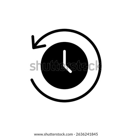 History icon symbol for apps and websites. recent event history sign and symbol