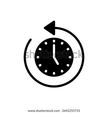 History icon symbol for apps and websites. recent event history sign and symbol