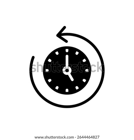 History icon symbol for apps and websites. recent event history sign and symbol
