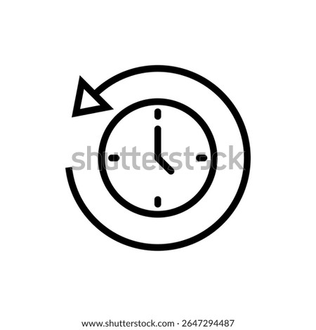 History icon symbol for apps and websites. recent event history sign and symbol