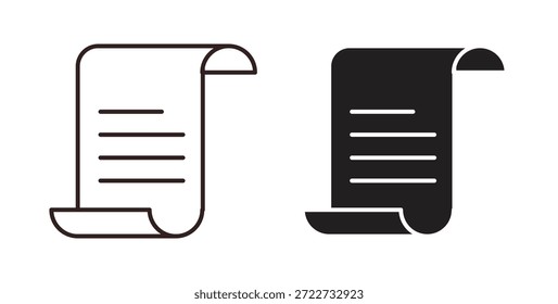 Símbolo de icono de historia. Vector EPS 10. icono de línea y glifo