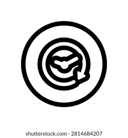 History icon symbolizing activity log, timeline, recent actions, time tracking, workflow history, and application records for digital interface projects