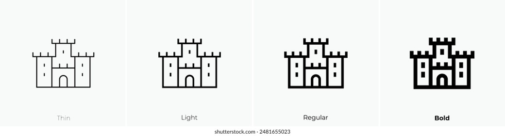 history icon. Thin, Light Regular And Bold style design isolated on white background