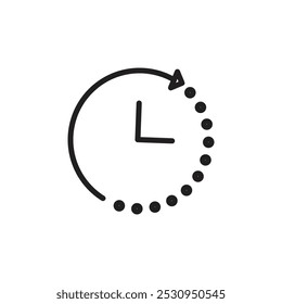 History icon Thin line flat illustration